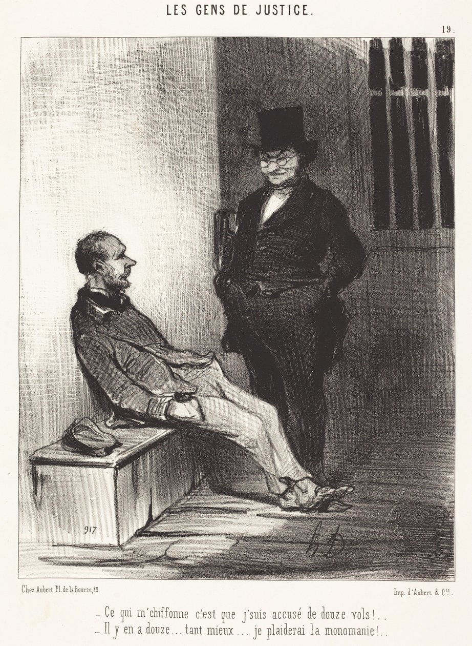 Minua vaivaa se, että... kaksitoista varkautta!... tekijältä Honoré Daumier