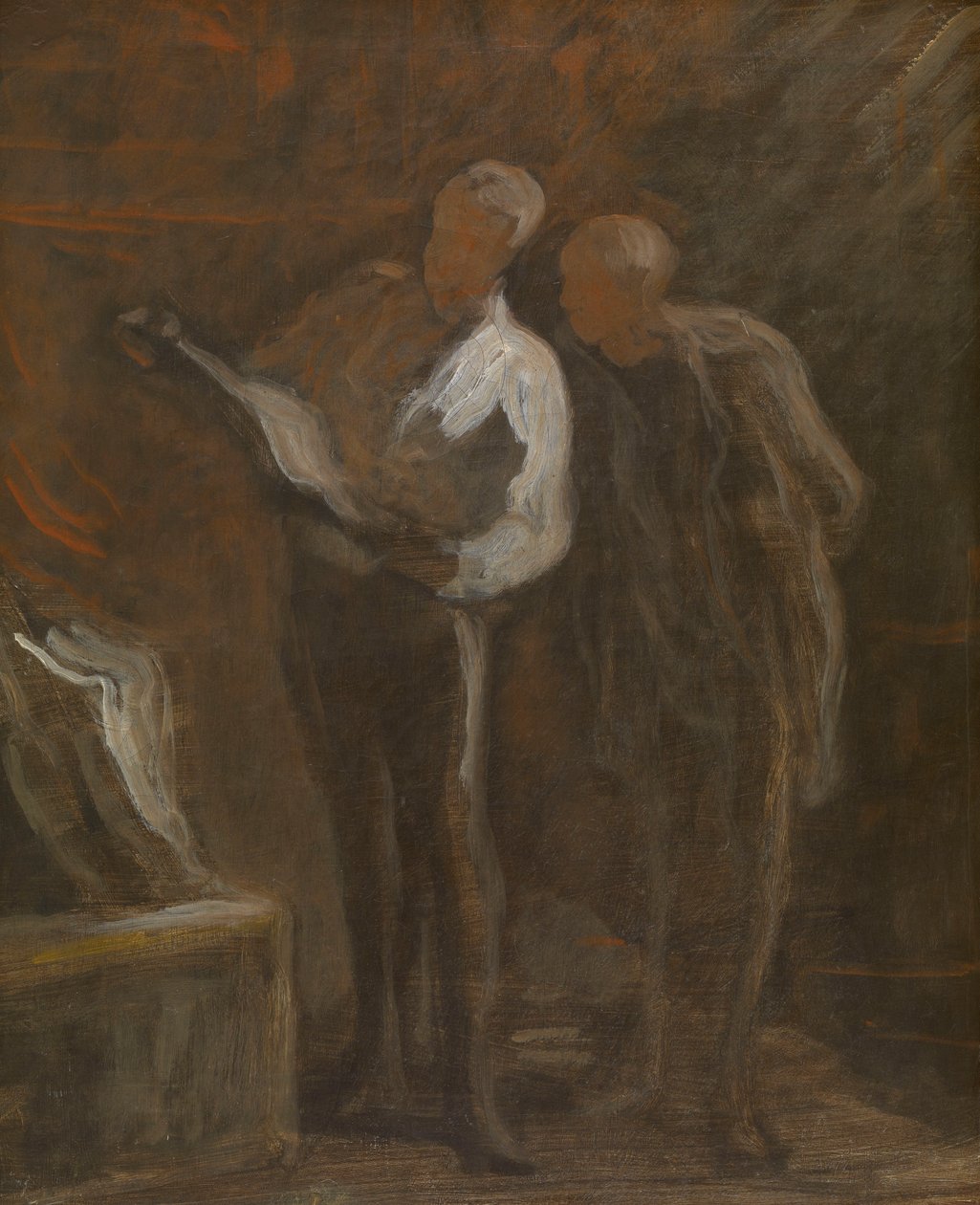 Kaiverrusten kerääminen, noin 1870-73 (öljy kankaalle). tekijältä Honore Daumier