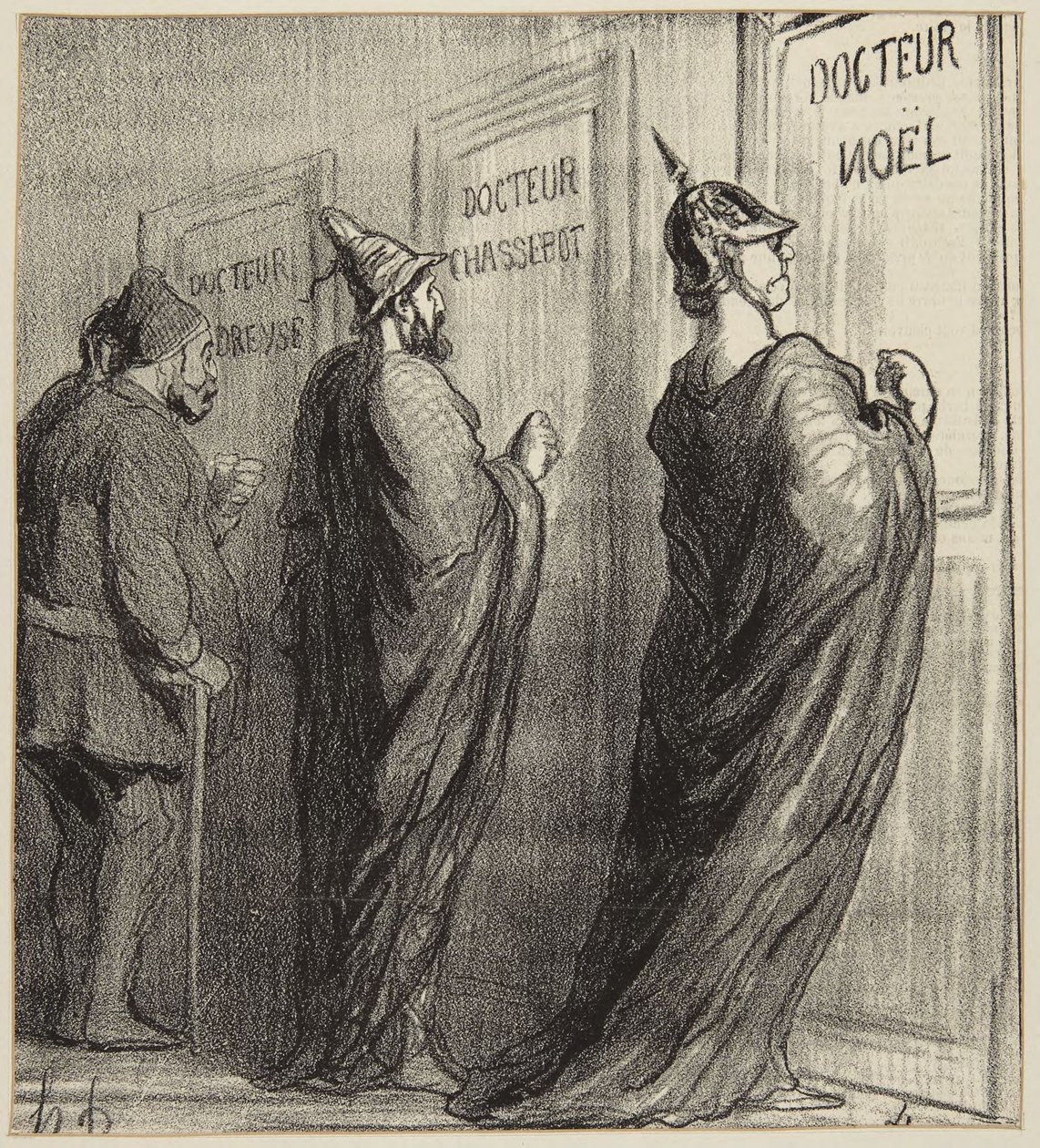 "Maksullisia konsultaatioita" tekijältä Honoré Daumier