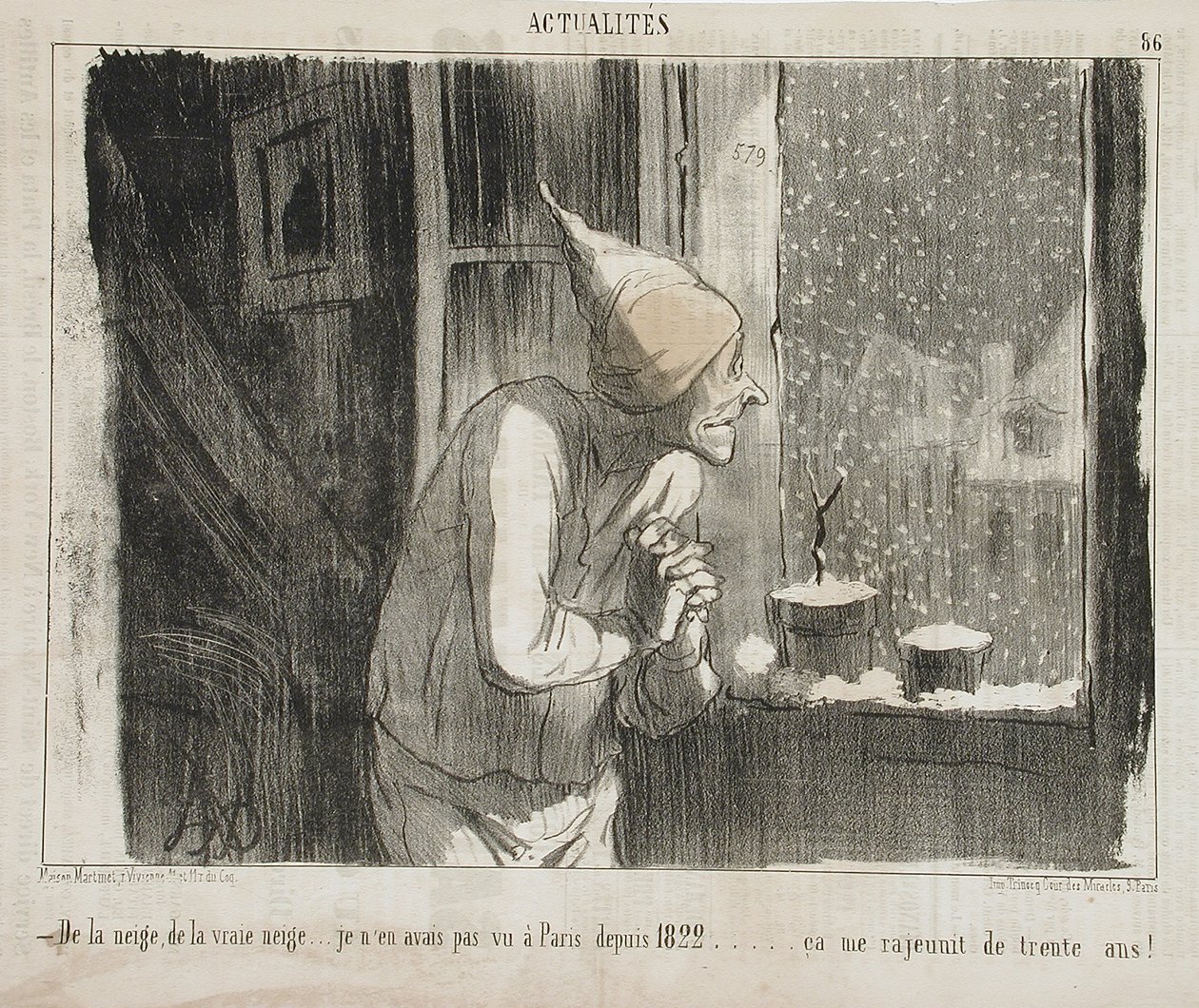 Lunta, oikeaa lunta... tekijältä Honoré Daumier