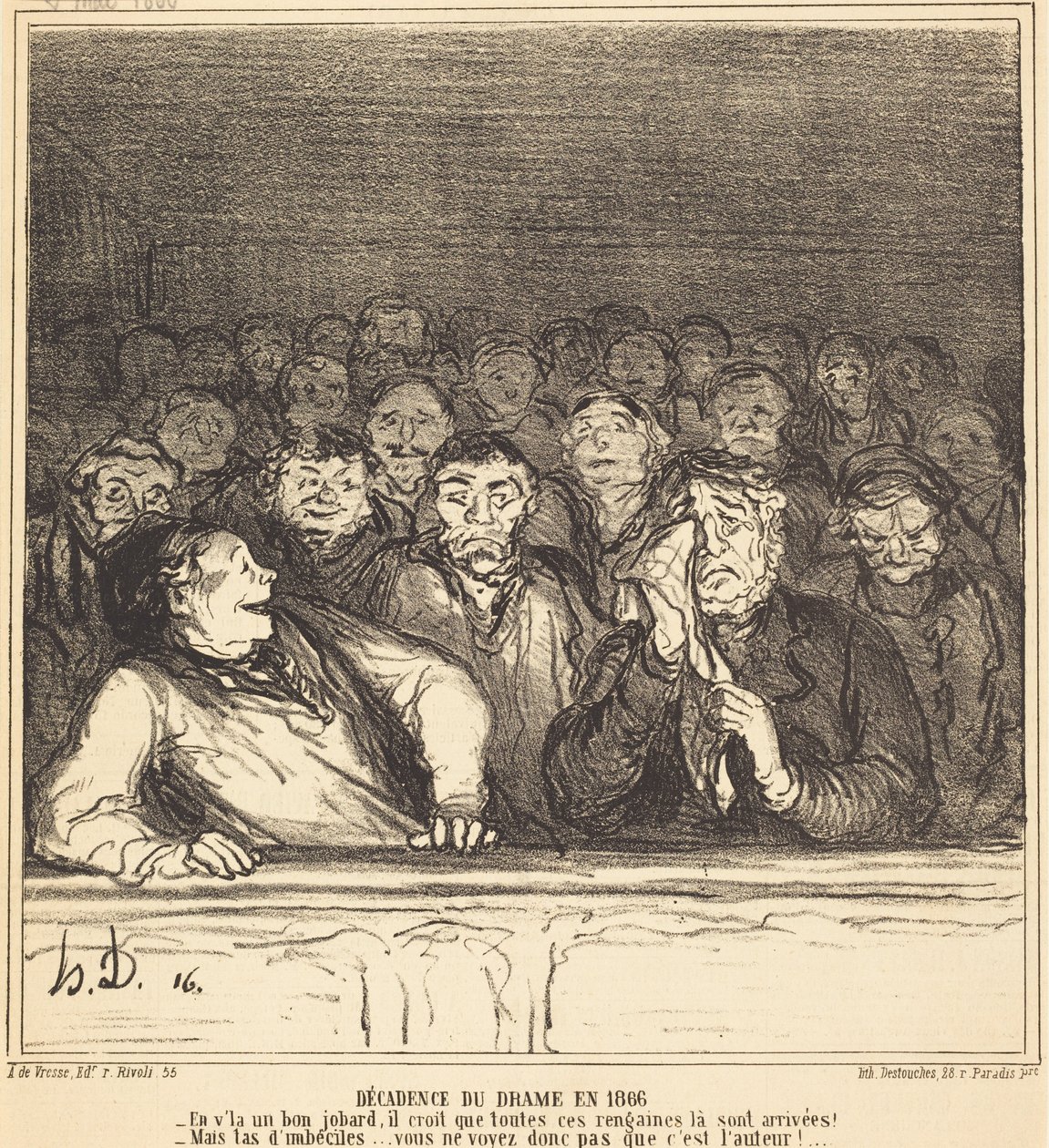 Draaman taantuminen vuonna 1866 tekijältä Honoré Daumier