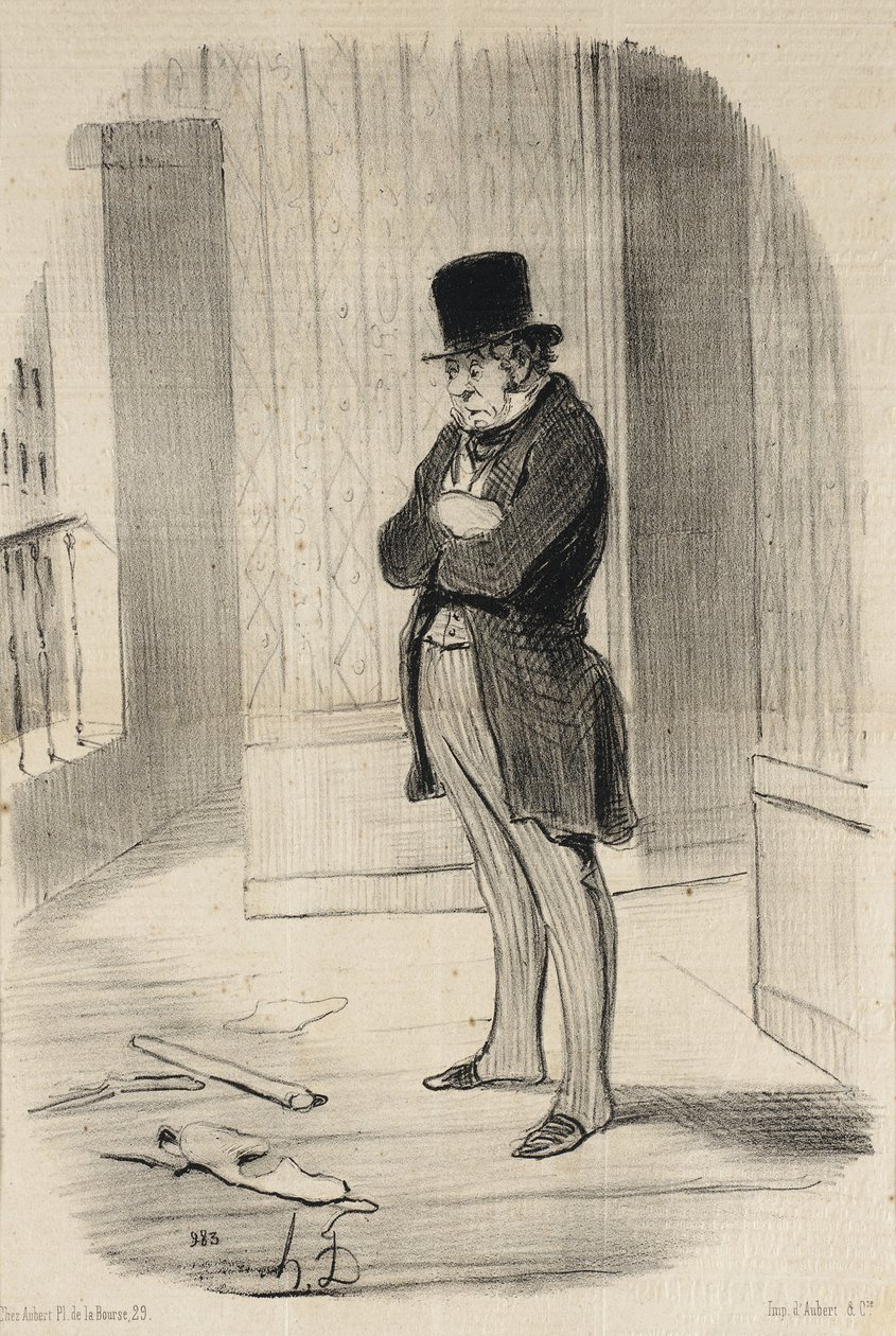 Muuttanut pois!... tekijältä Honoré Daumier