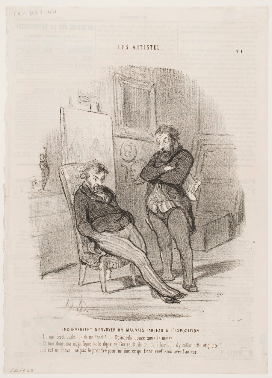 Huonon maalauksen näyttelyyn lähettämisen haitta tekijältä Honoré Daumier