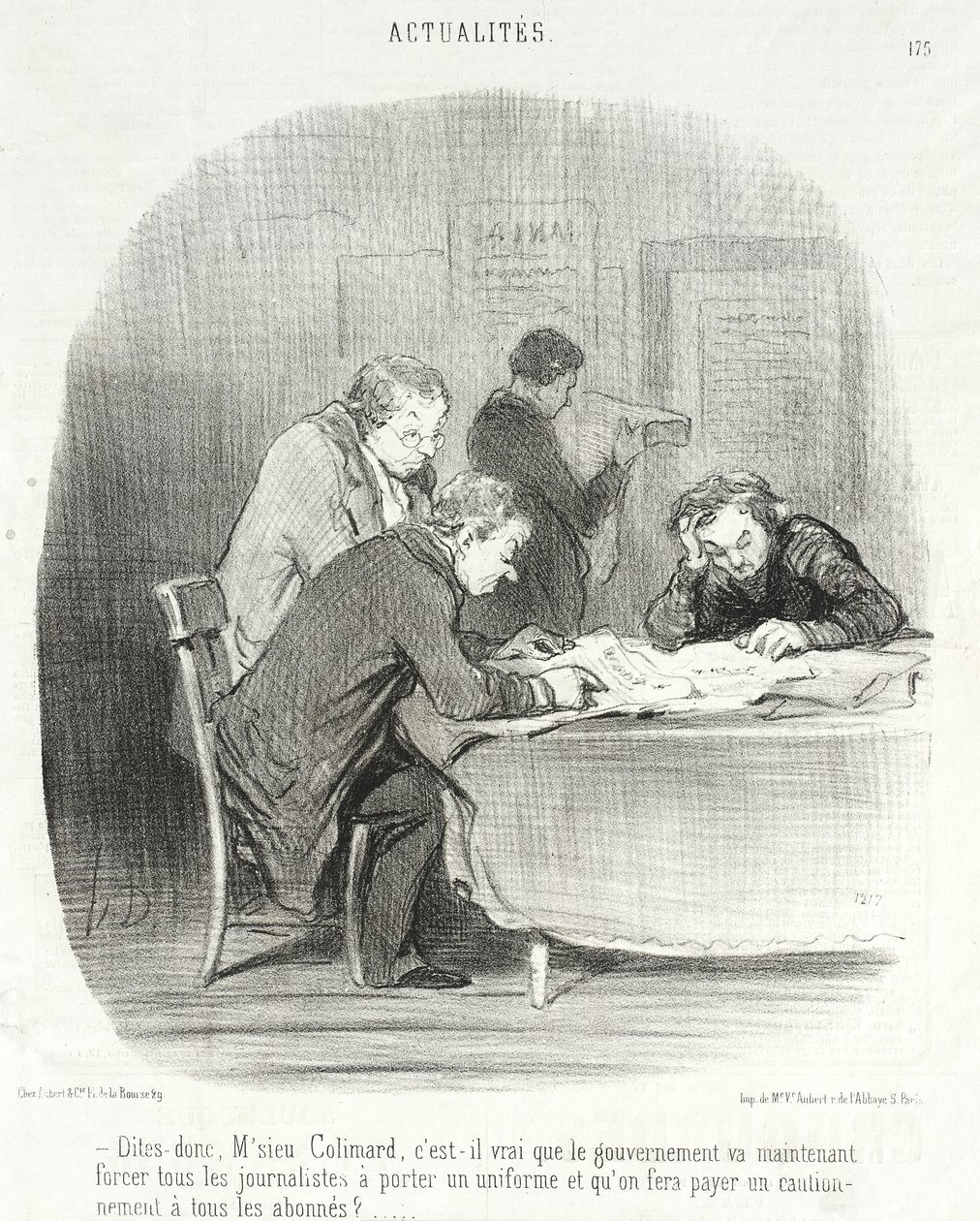 Kuulkaa nyt, herra Colimard... tekijältä Honoré Daumier