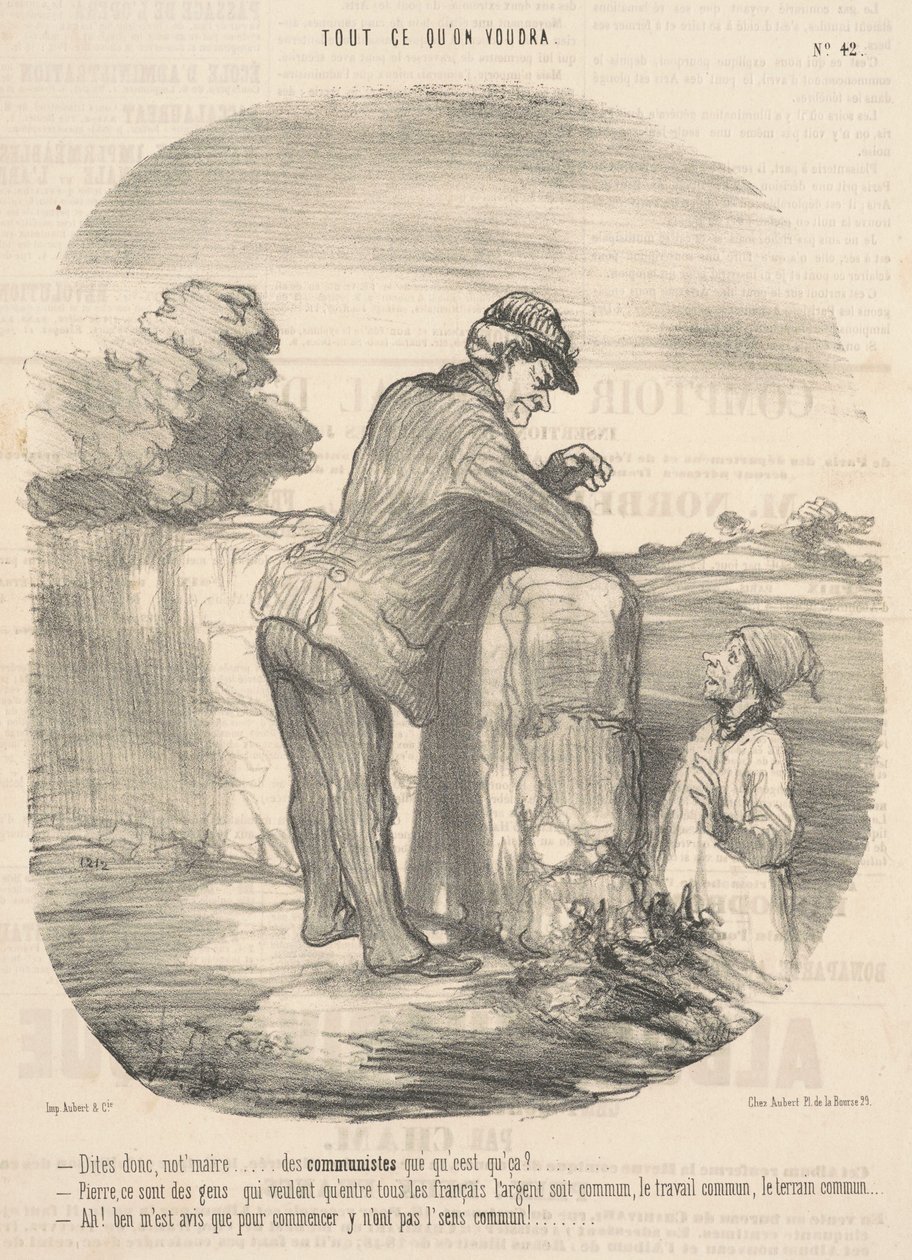 Kerro minulle, ei pormestari... Kommunistit, mitä se on? tekijältä Honoré Daumier