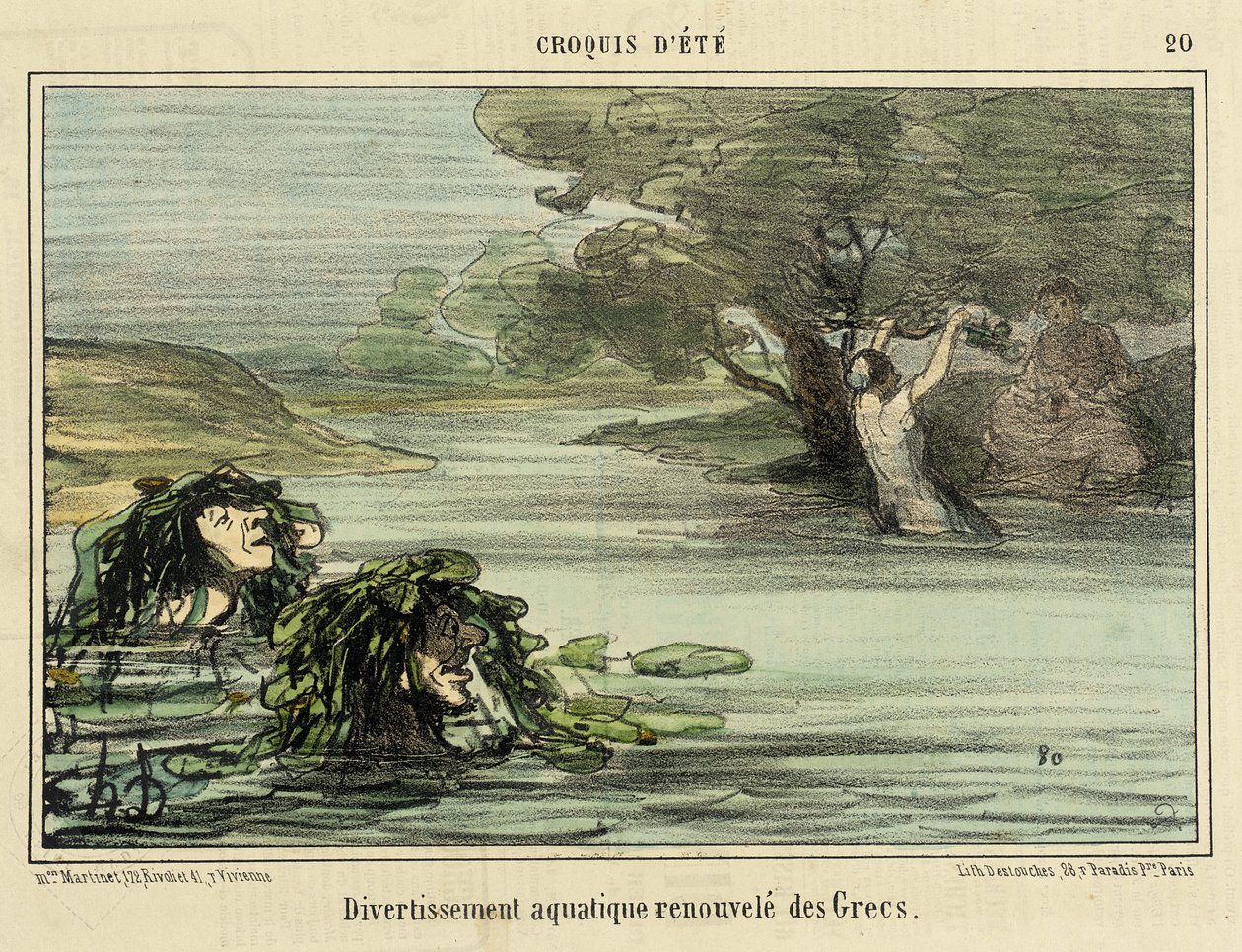 Kreikkalaisten mukaan uudistettu vesihuvitus tekijältä Honoré Daumier