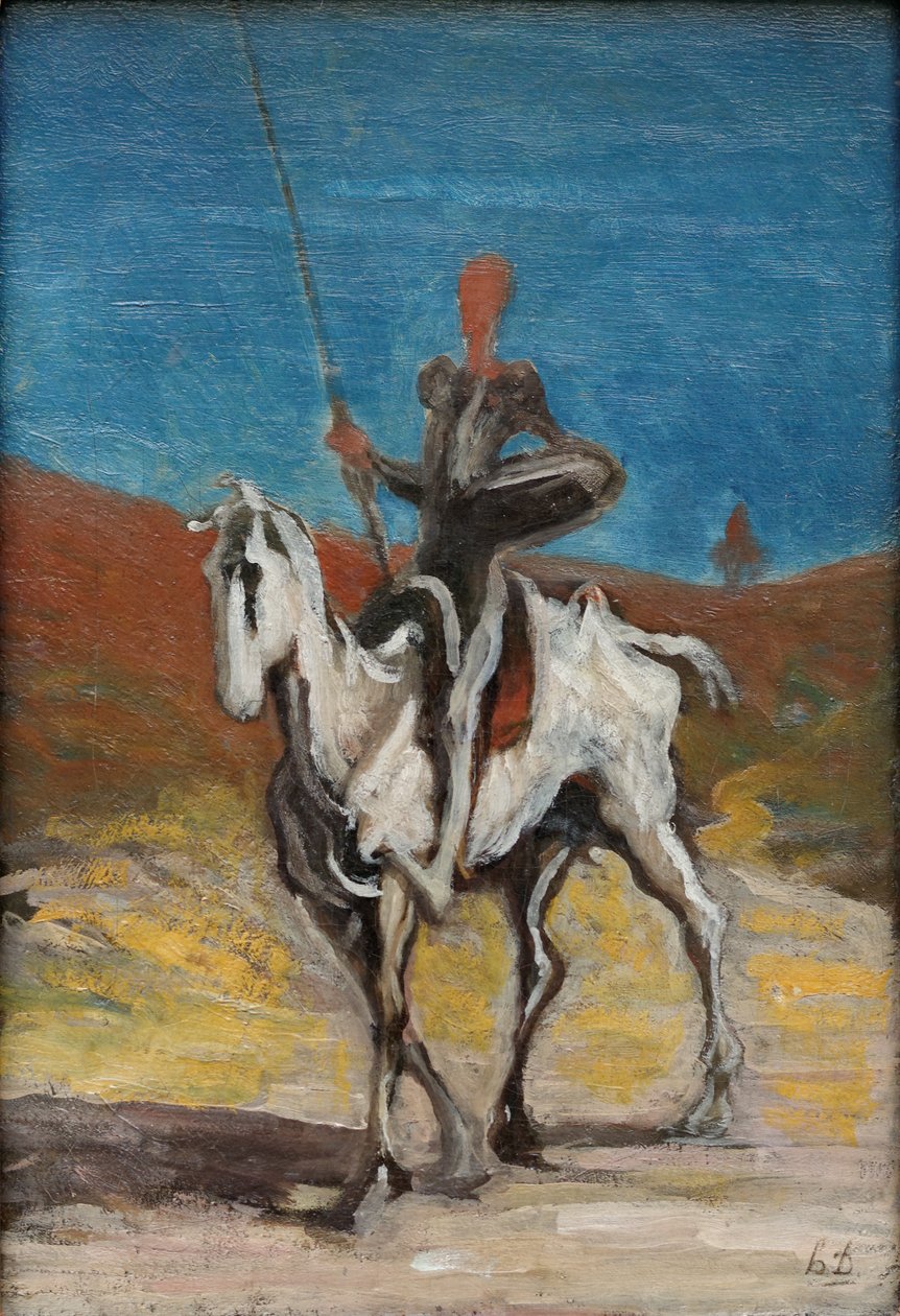 Don Quijote ja Sancho Panza tekijältä Honoré Daumier