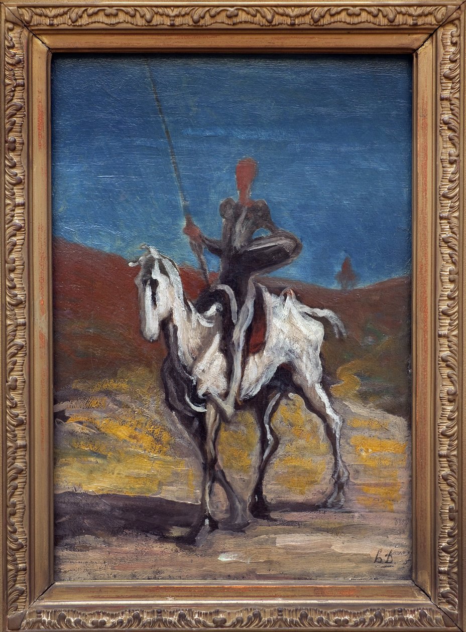Don Quijote. Honore Daumierin (1808-1879) maalaus, öljy kankaalle, noin 1868. Ranskalainen taide tekijältä Honoré Daumier