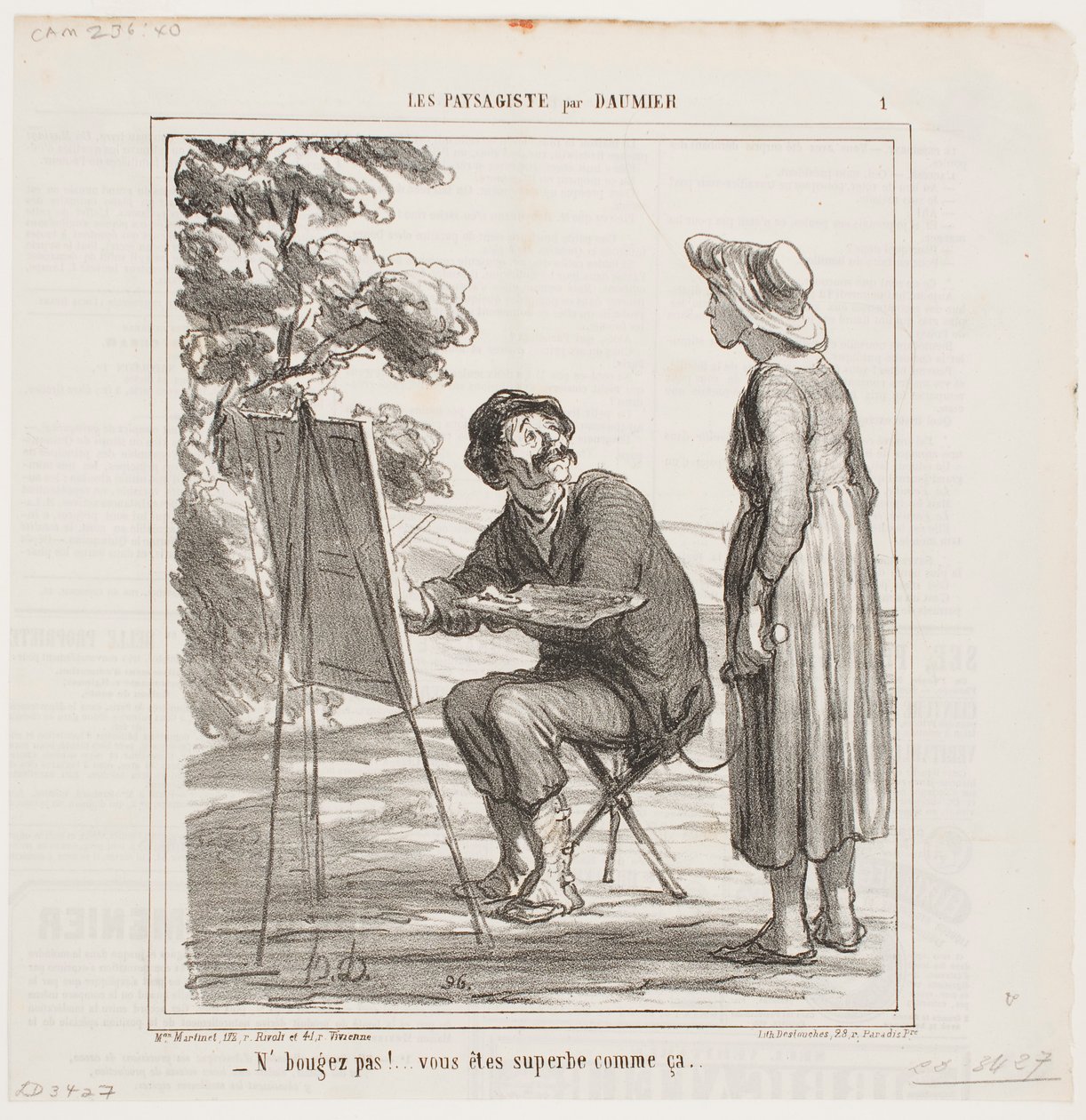 Älkää liikkuko... olette suurenmoinen juuri noin... tekijältä Honoré Daumier