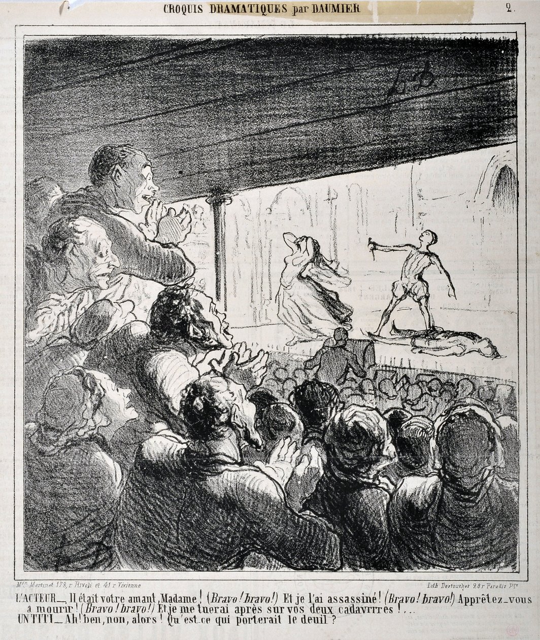 Draamaluonnos: "" Hän oli rakastajasi Madame ... "" Honore Daumierin (1808-1879) kaiverrus "" Le Charivari "". Palais Longchamp, Marseillen taidemuseo. tekijältä Honoré Daumier