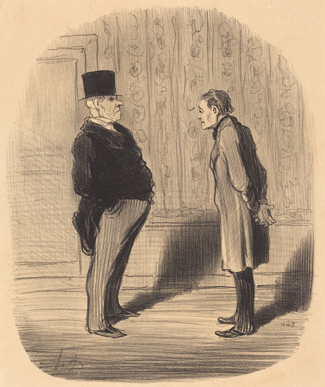 No niin, herra, ja minun kolme ehtoni... tekijältä Honoré Daumier