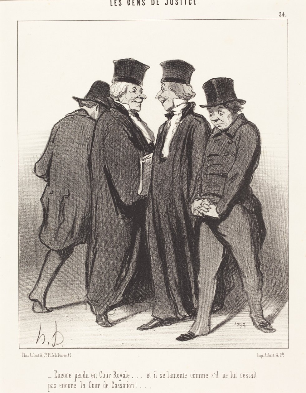 Taas hävitty kuninkaallisessa tuomioistuimessa... ja hän valittaa... tekijältä Honoré Daumier