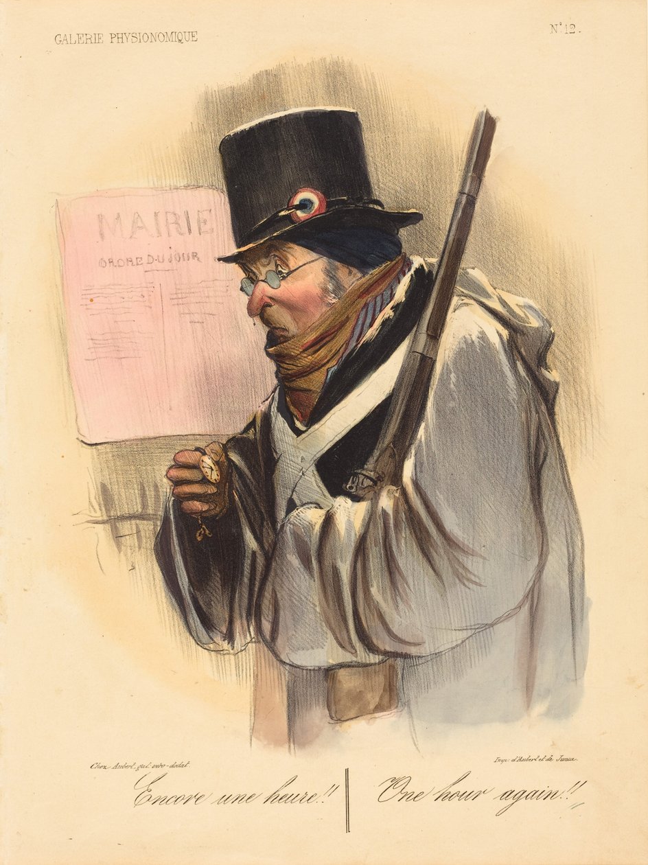 Vielä tunti!! tekijältä Honoré Daumier
