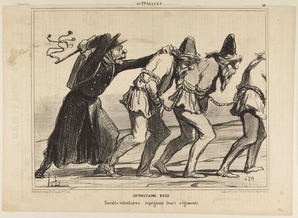 Enthousiasme Russe (Venäläinen innostus) tekijältä Honoré Daumier