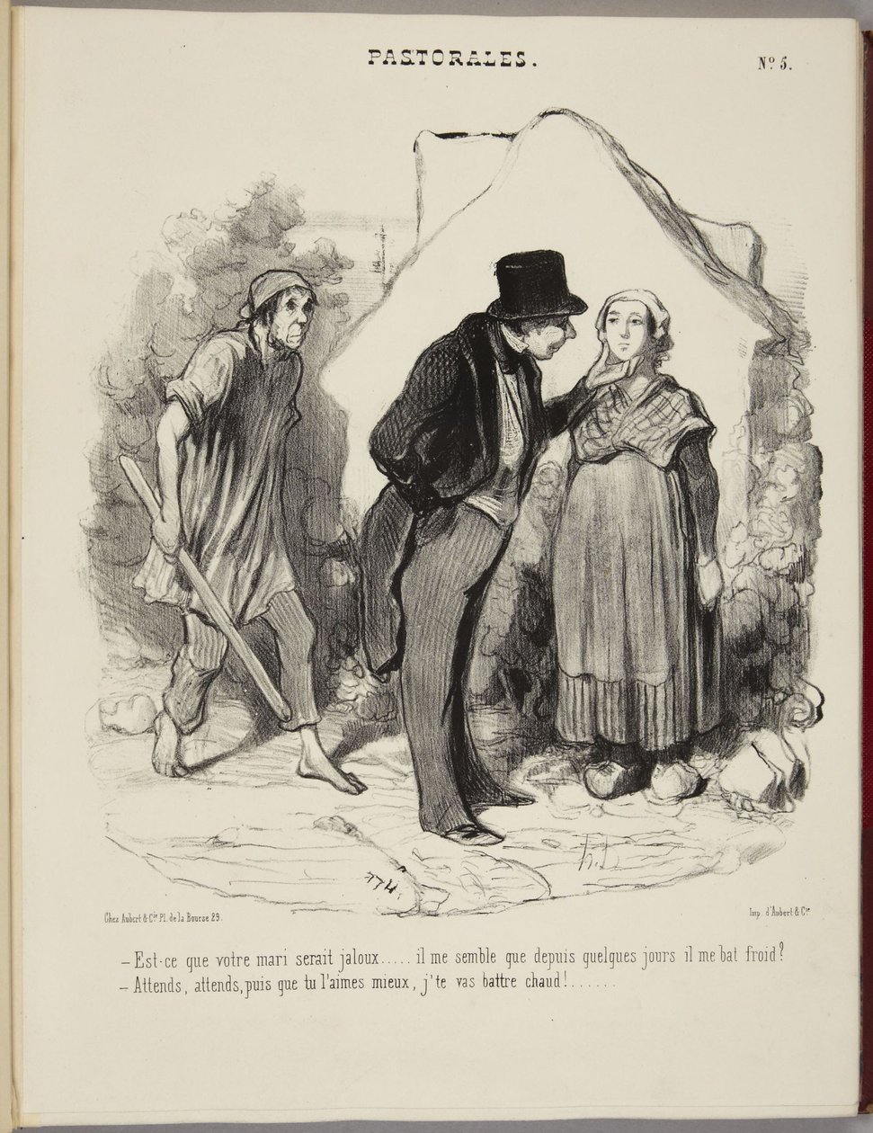 Olisikohan miehenne mustasukkainen... tekijältä Honoré Daumier