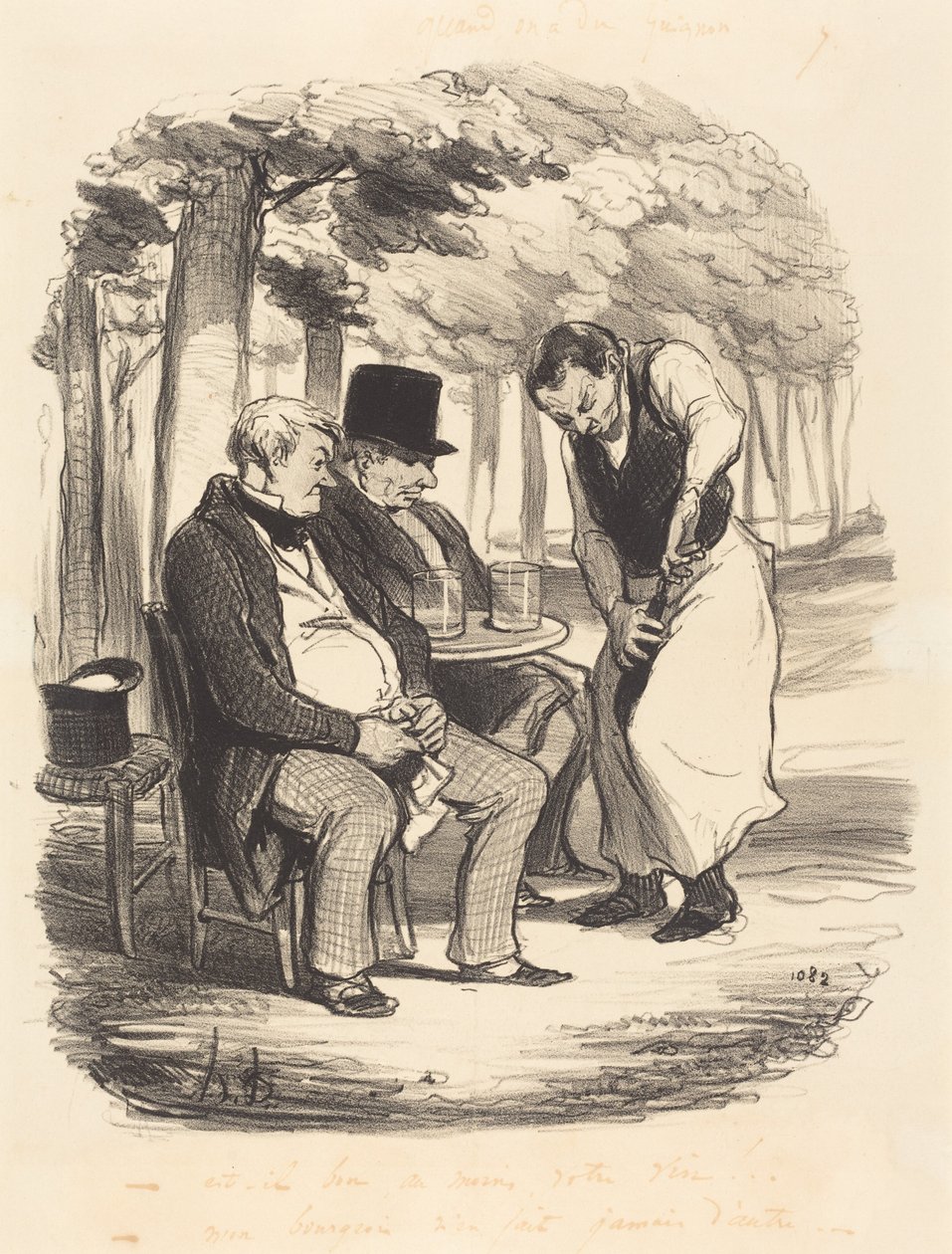 Onhan viininne ainakin hyvää!... tekijältä Honoré Daumier