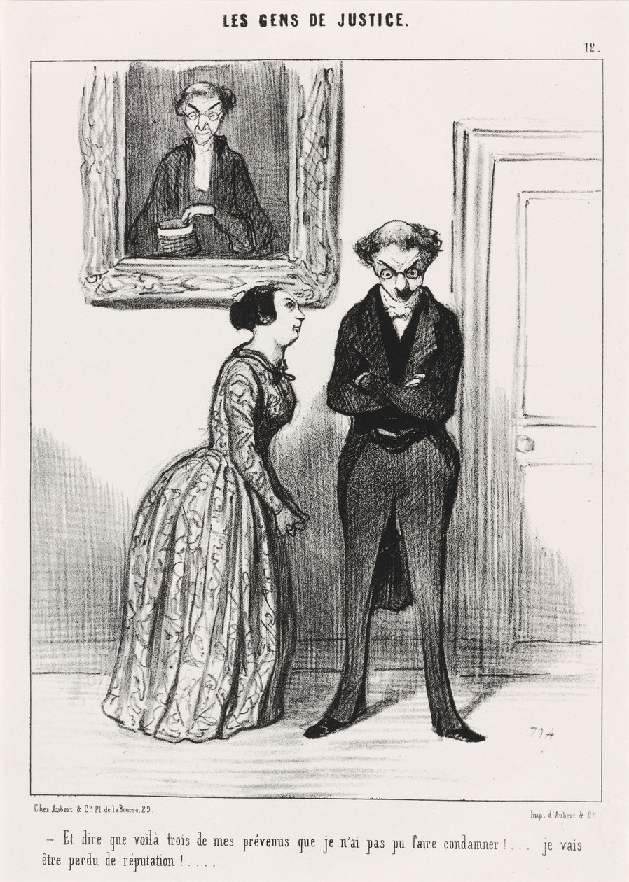 Ja ajatella, että tuossa on kolme... syytettyä, joita en saanut tuomituiksi!... tekijältä Honoré Daumier