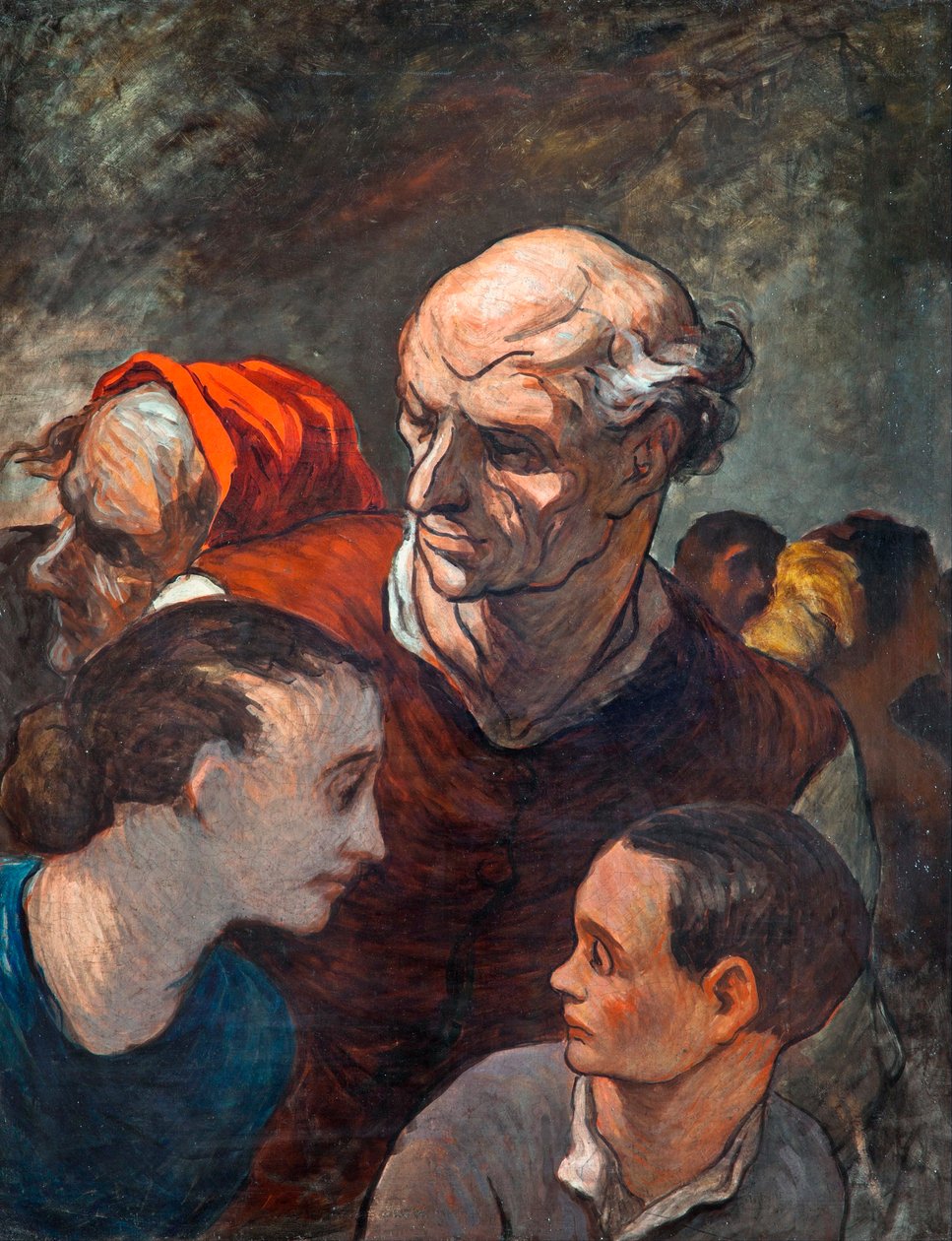 Perhe barrikadeilla 1848 - Daumier, Honore tekijältä Honoré Daumier
