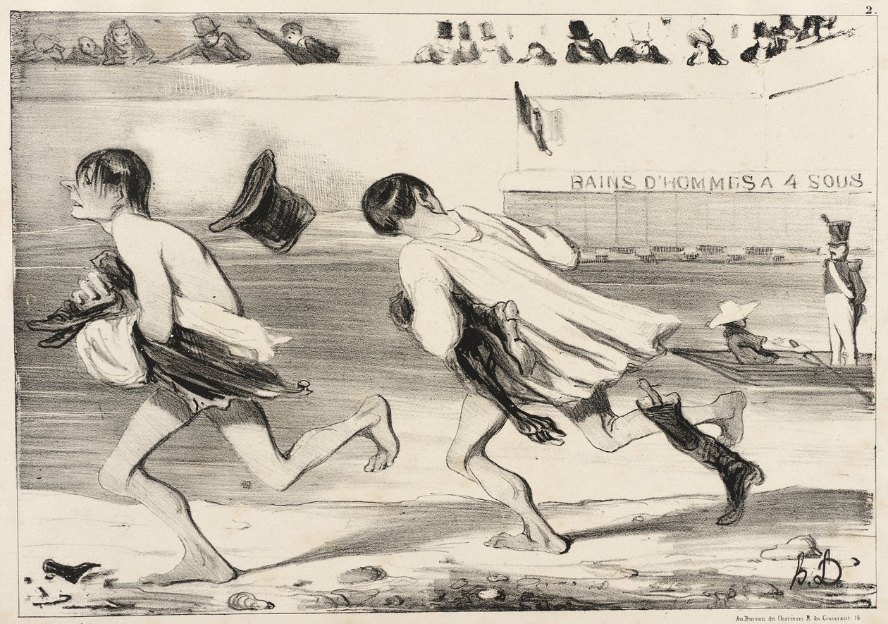 Tiedosto... tiedosto... Moellon! Siinä tulee kunnanhallituksen edustaja! tekijältä Honoré Daumier