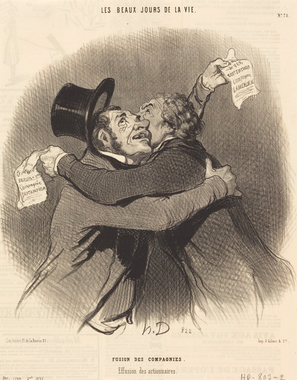 Yhtiöiden yhdistyminen tekijältä Honoré Daumier