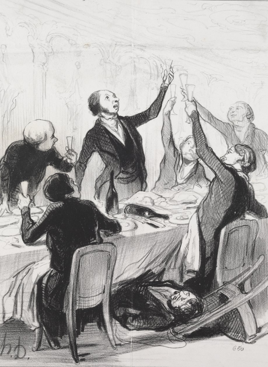 43. malja... Temperance Societylle tekijältä Honoré Daumier