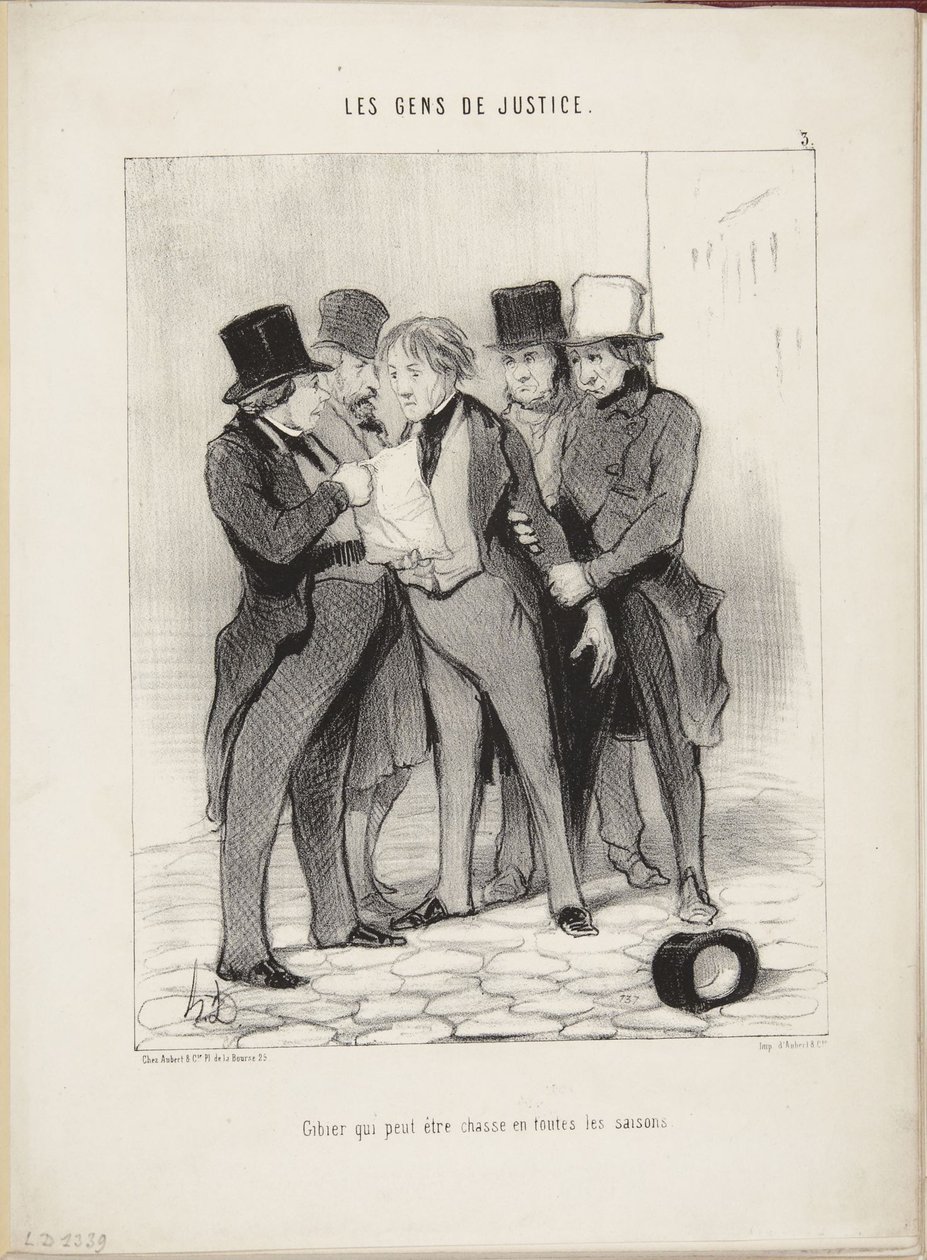 Riistaa, jota voidaan metsästää kaikkina vuodenaikoina tekijältä Honoré Daumier