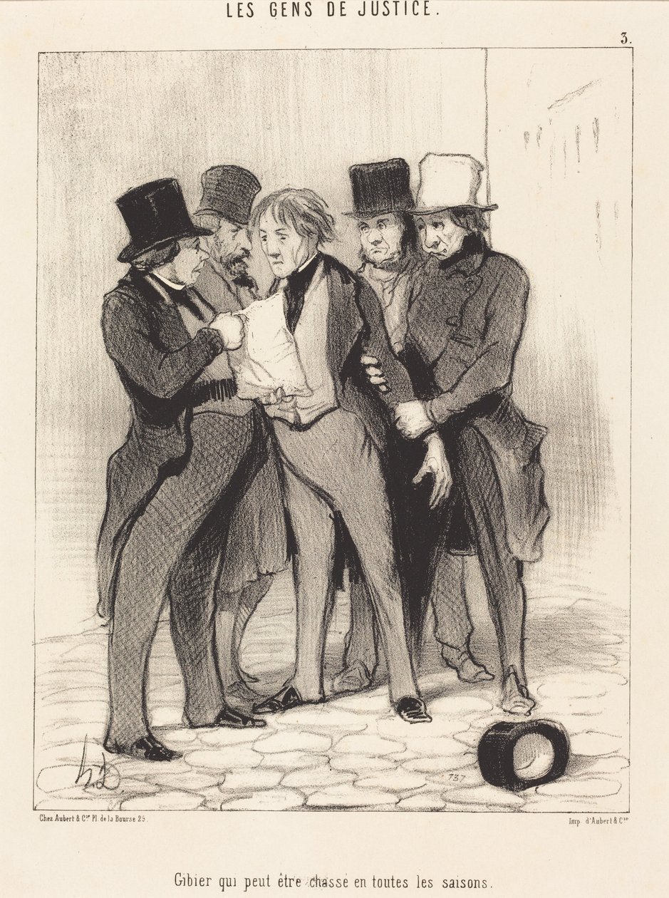 Riista, jota voidaan metsästää kaikkina vuodenaikoina tekijältä Honoré Daumier