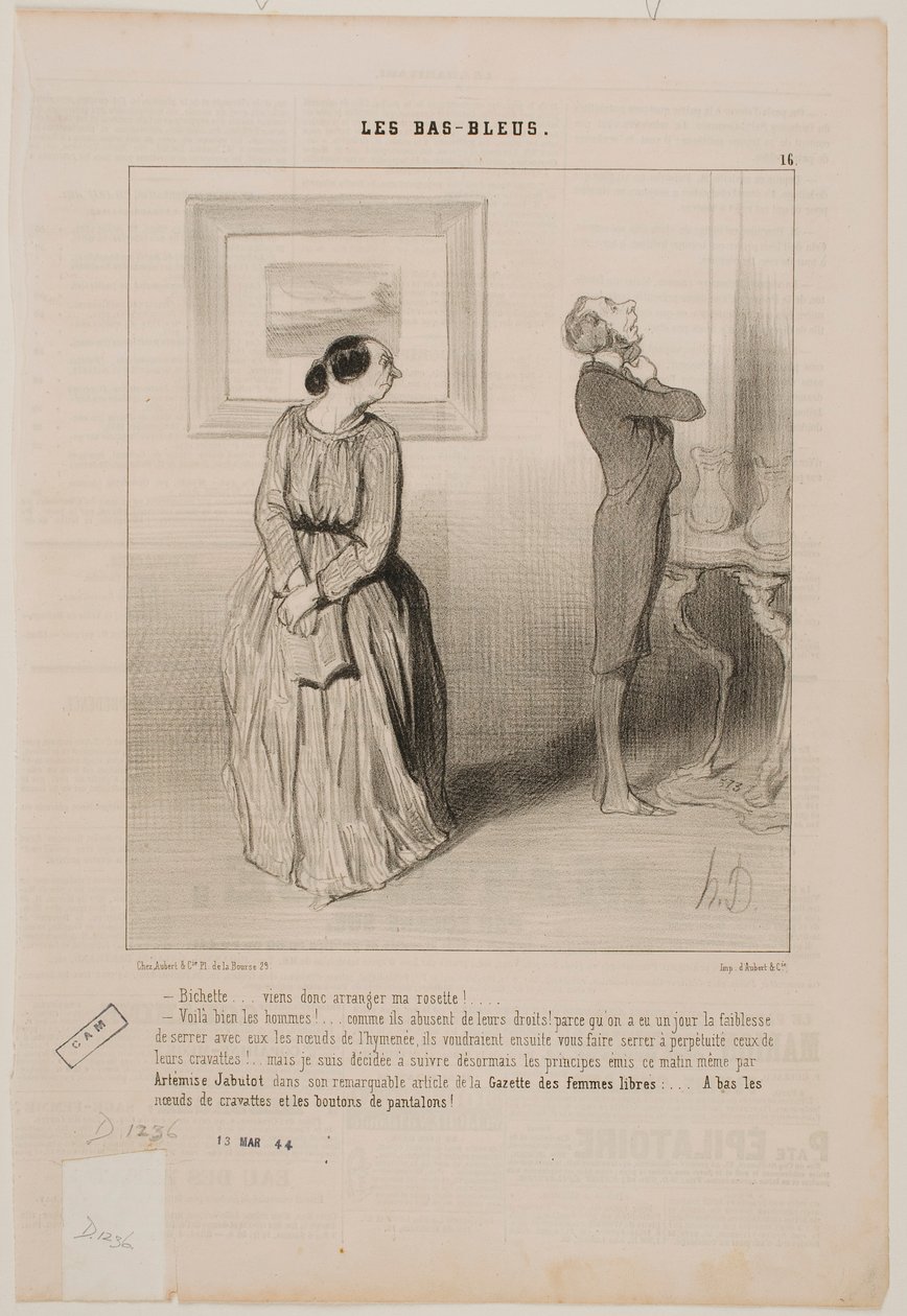 Kulta... tule korjaamaan solmioni!... tekijältä Honoré Daumier