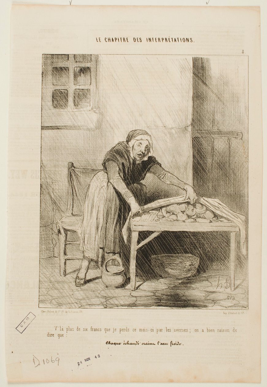 Menetin tässä kuussa yli kuusi frangia äkillisten sadekuurojen vuoksi tekijältä Honoré Daumier