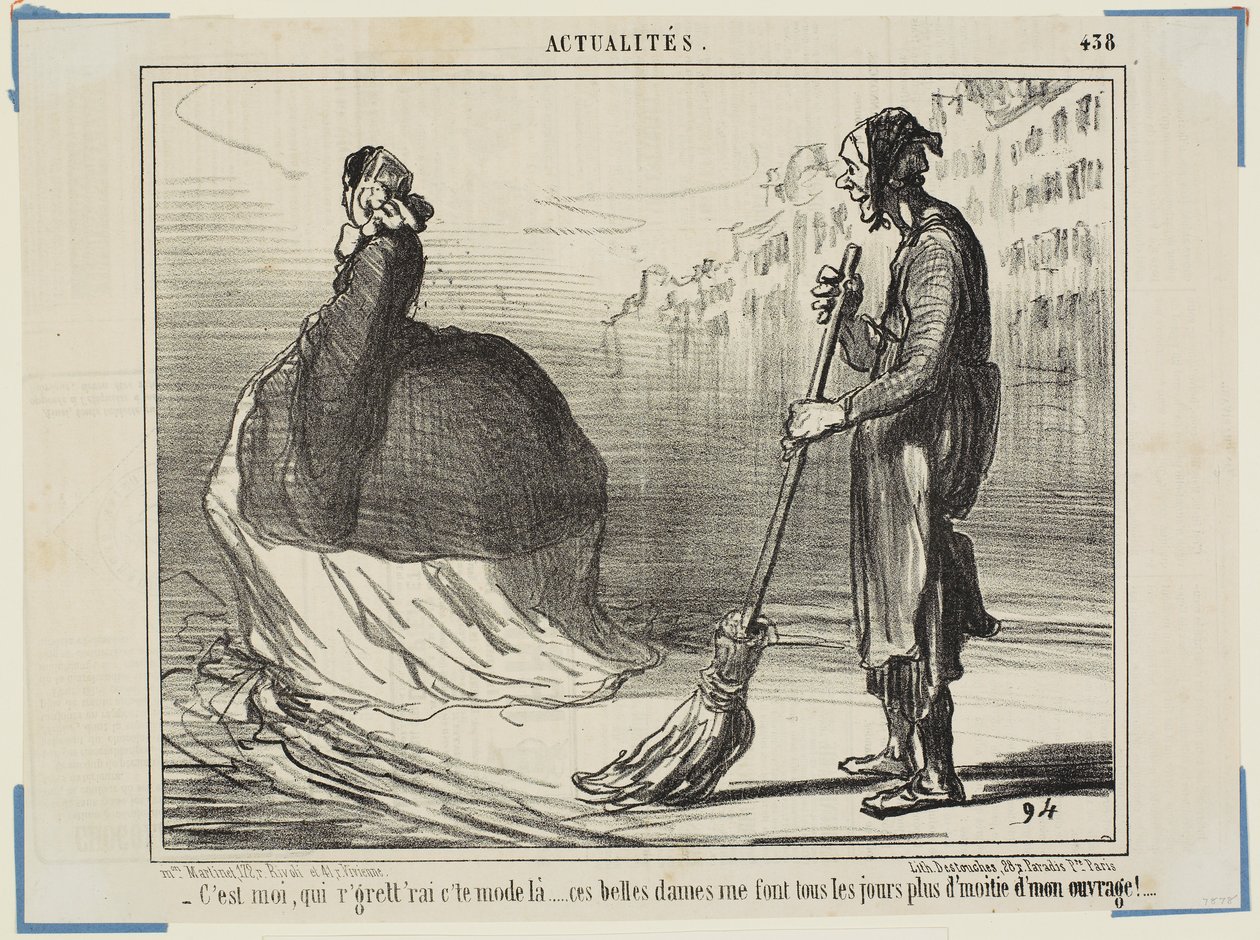 Minun pitäisi katua tätä tyyliä. . . Nämä ylhäiset naiset vähentävät työtäni päivä päivältä! tekijältä Honoré Daumier