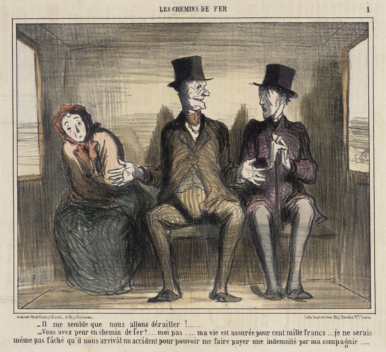 Minusta näyttää siltä, että suistumme raiteilta... tekijältä Honoré Daumier