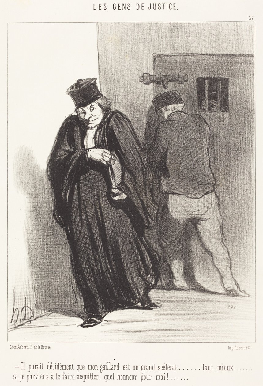 Näyttää siltä... että miekkoseni on suuri roisto... tekijältä Honoré Daumier