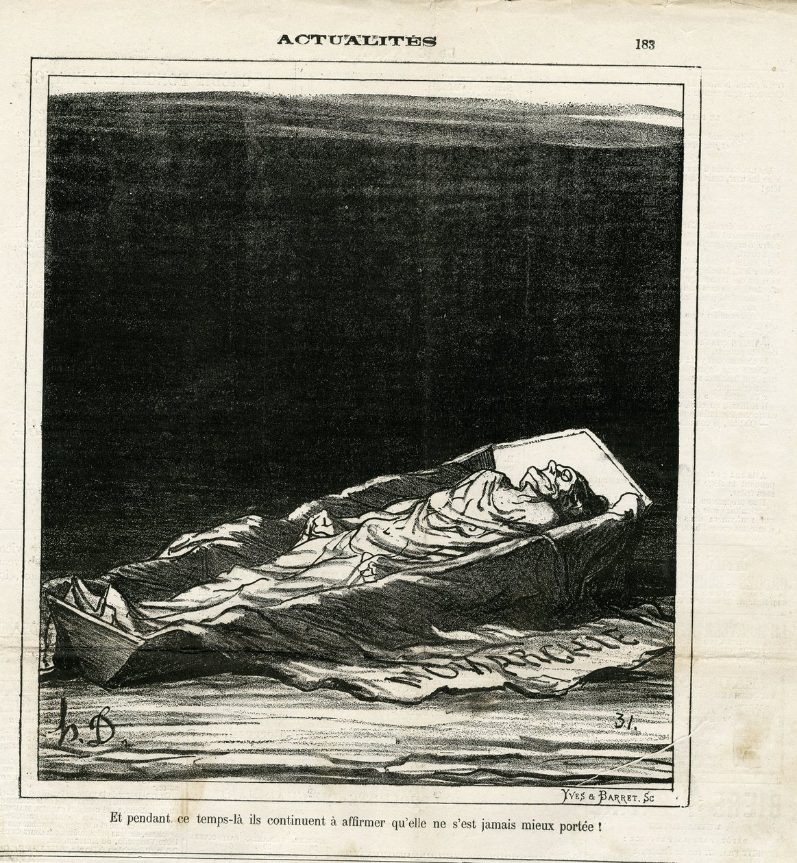 Honore Daumierin (1808-1879) kuvitus Le Charivarissa tekijältä Honoré Daumier