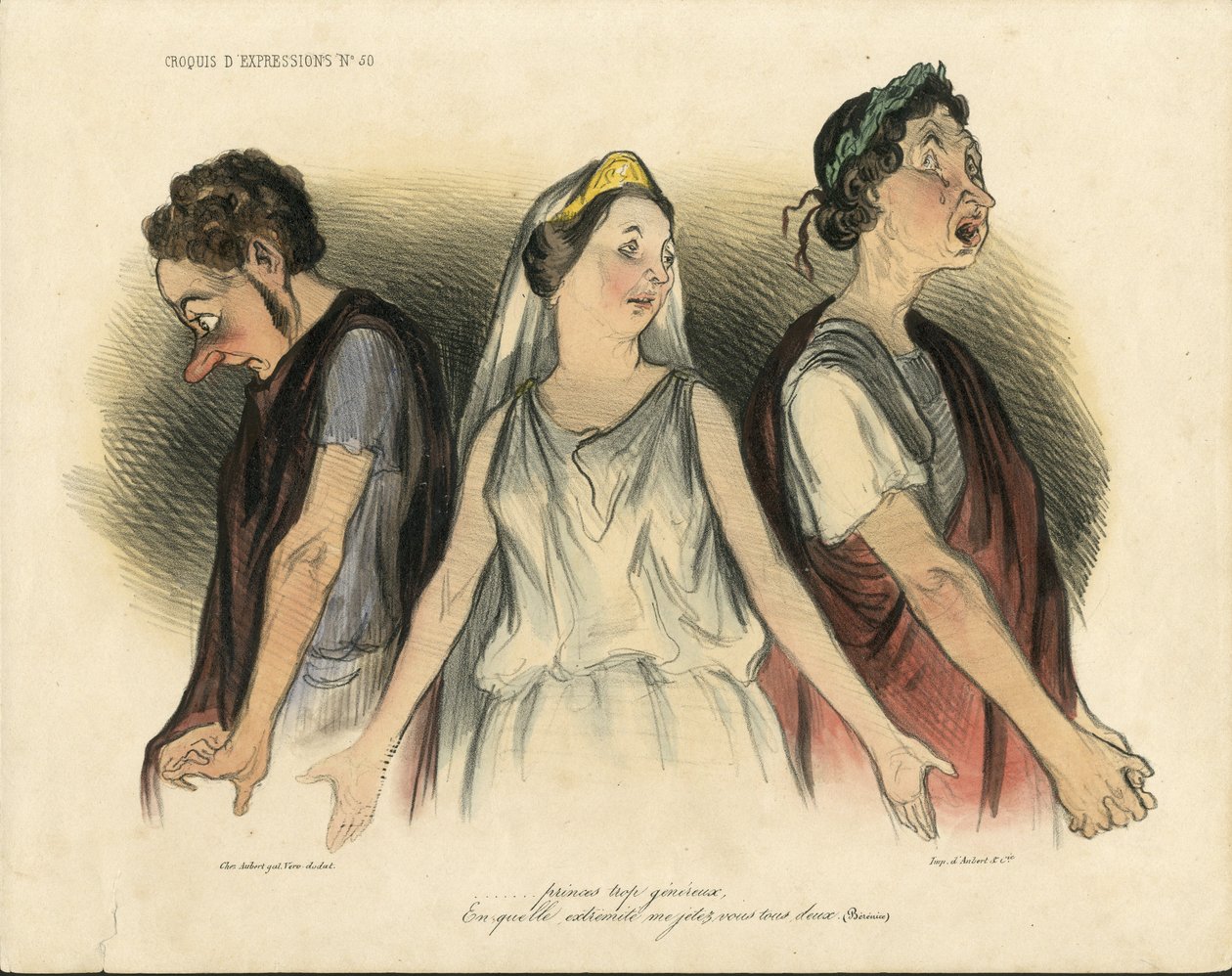Kuvitus Honore Daumierista (1808-1879) danse - Teatteri - Näyttelijä, näyttelijä, koomikko tekijältä Honoré Daumier