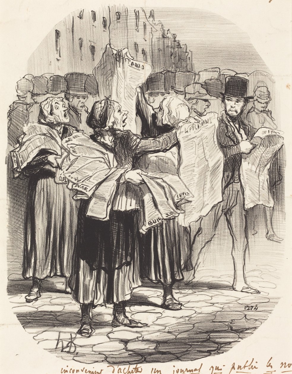 Sanomalehden ostamisen haitta... tekijältä Honoré Daumier