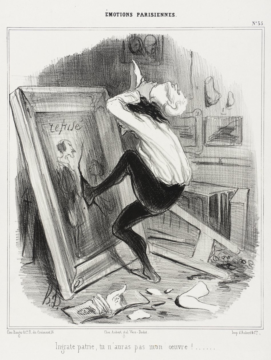 Kiittämätön isänmaa, et saa teostani!... tekijältä Honoré Daumier