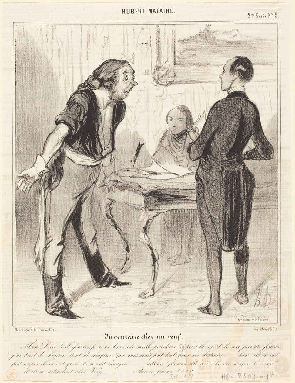 Inventaario leskimiehen luona tekijältä Honoré Daumier