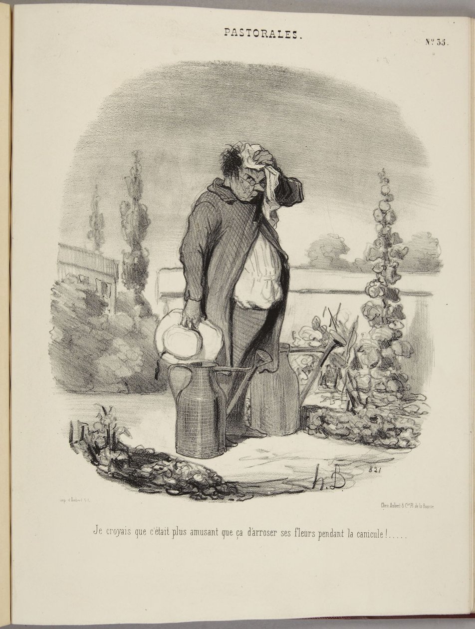 Luulin, että kukkien kasteleminen helleaallon aikana olisi hauskempaa!... tekijältä Honoré Daumier