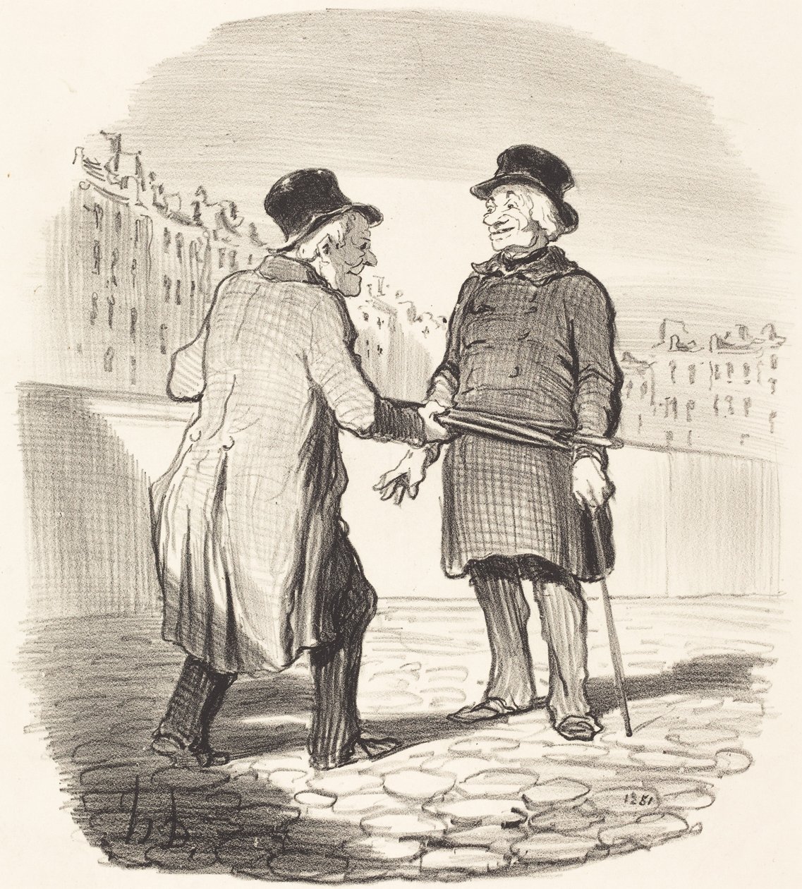 Pidätän sinut, huono aihe... tekijältä Honoré Daumier