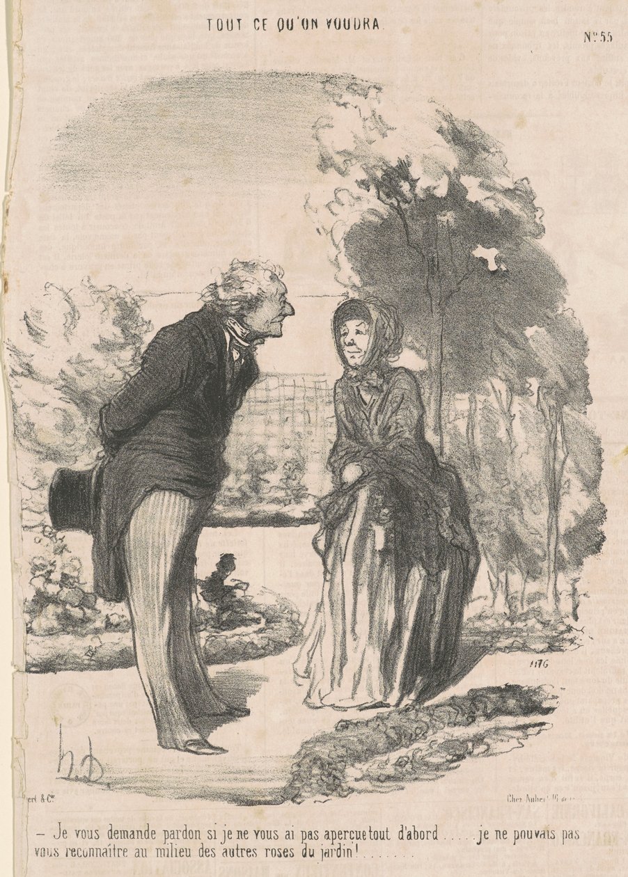 Pyydän anteeksi, jos en nähnyt sinua... tekijältä Honoré Daumier