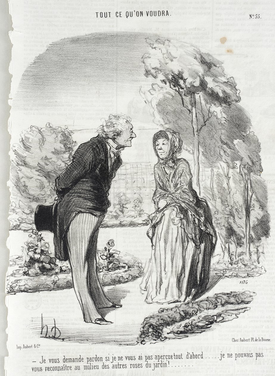 Pyydän anteeksi, jos en huomannut teitä... tekijältä Honoré Daumier
