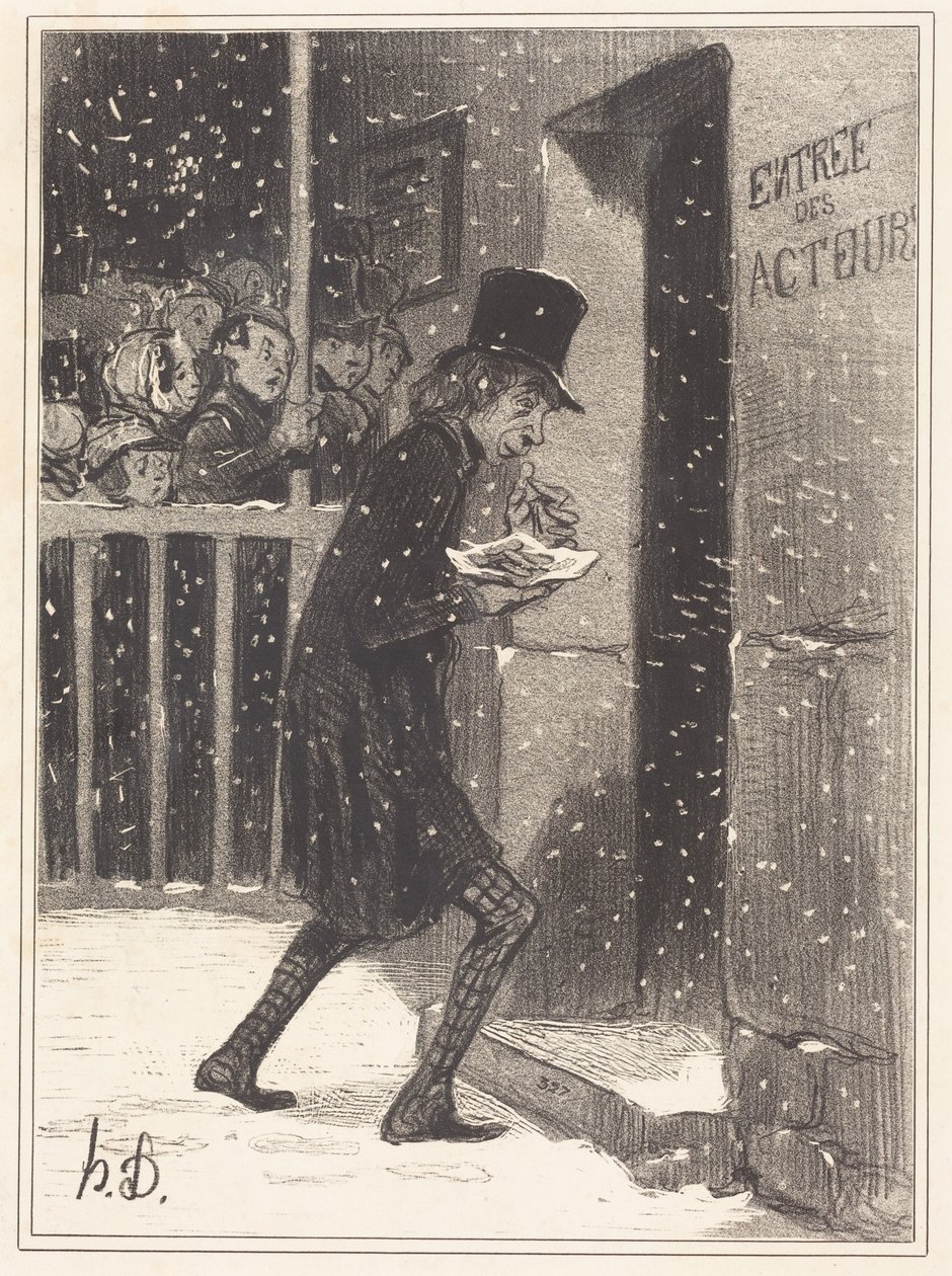 Funambules-teatterin näyttelijä tekijältä Honoré Daumier