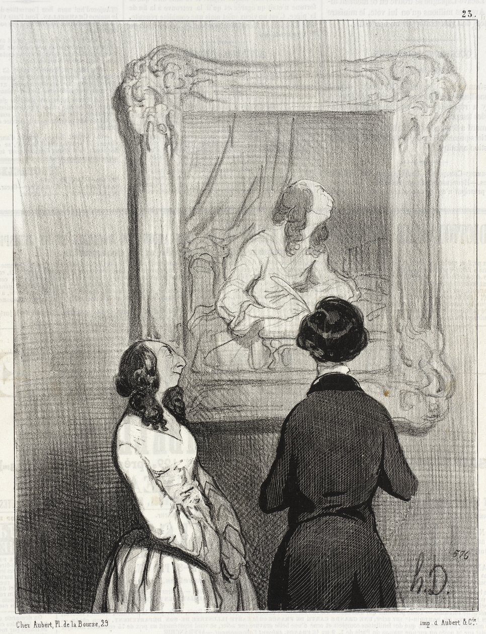 Taiteilija on kuvannut minut juuri sillä hetkellä, kun kirjoitan tätä... tekijältä Honoré Daumier