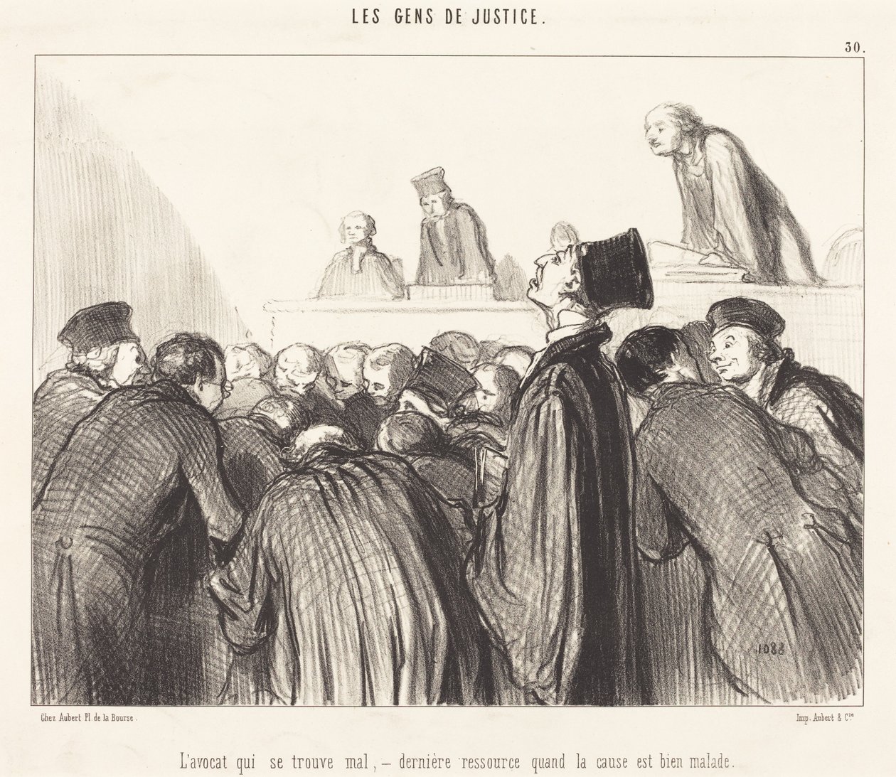 Asianajaja, joka voi pahoin tekijältä Honoré Daumier