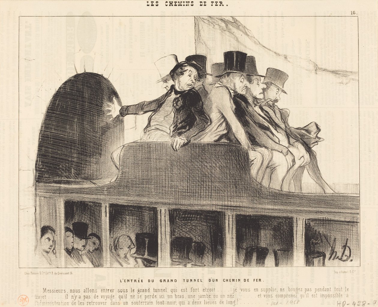 Suuren rautatietunnelin sisäänkäynti tekijältä Honoré Daumier