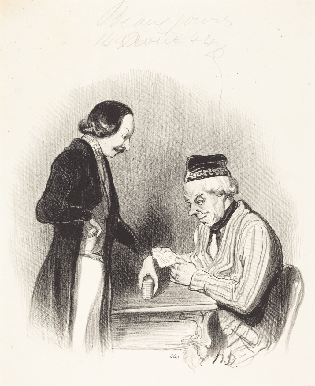Vekselin diskonttaus tekijältä Honoré Daumier