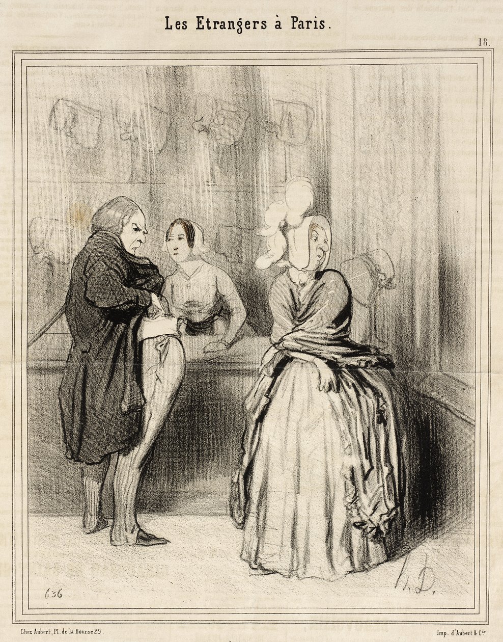 Hattu, joka tuodaan Pariisista tekijältä Honoré Daumier