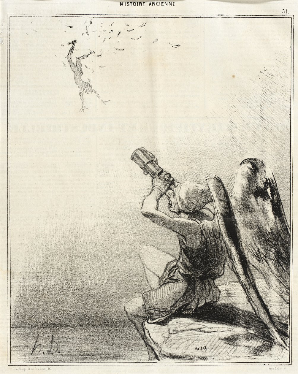 Ikaroksen putoaminen tekijältä Honoré Daumier