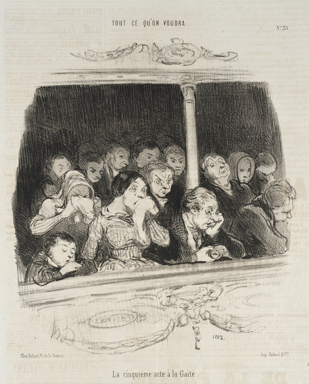 Viides näytös Théâtre de la Gaîtéssa tekijältä Honoré Daumier