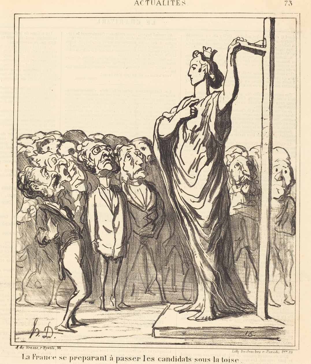Ranska valmistautuu ylitykseen... tekijältä Honoré Daumier